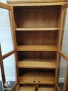 OAK GLAZED FRONTED DISPLAY UNIT WITH DRAWERS