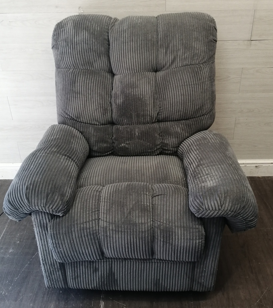 Grey electric recliner armchair