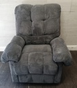 Grey electric recliner armchair