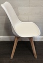SET OF 6 MODERN WHITE EAMES STYLE CHAIRS