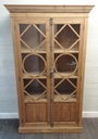 STUNNING RUSTIC PINE GLAZED FRONTED DISPLAY UNIT