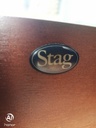 Stag bedside with single drawer