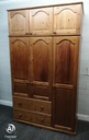 Solid pine top box triple wardrobe with drawers