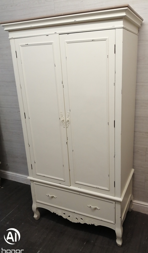 WHITE FRENCH STYLE NEAT DOUBLE WARDROBE
