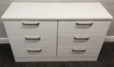 WHITE/GREY SIX DRAWER MERCHANT STYLE CHEST