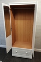 White ALSTONS Double Wardrobe with Drawer