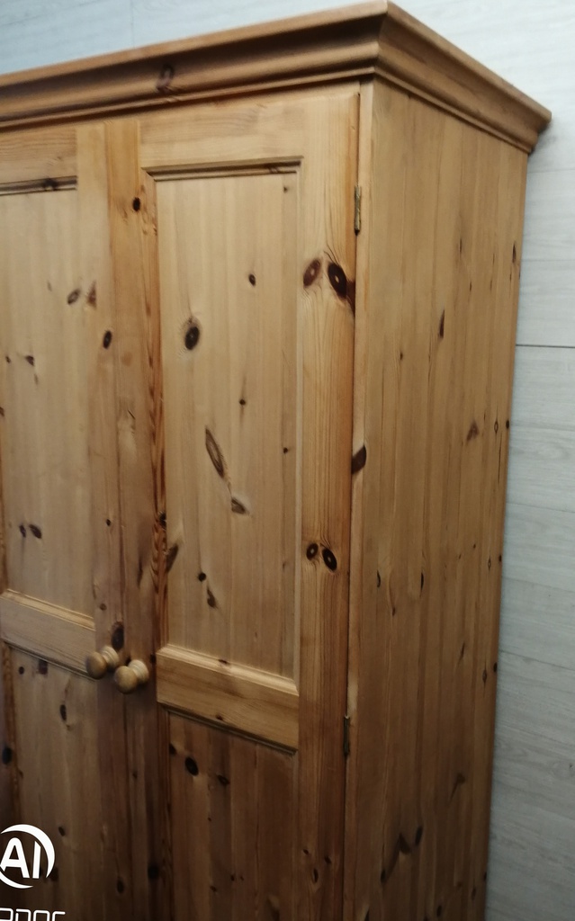 QUALITY SOLID PINE DOUBLE WARDROBE
