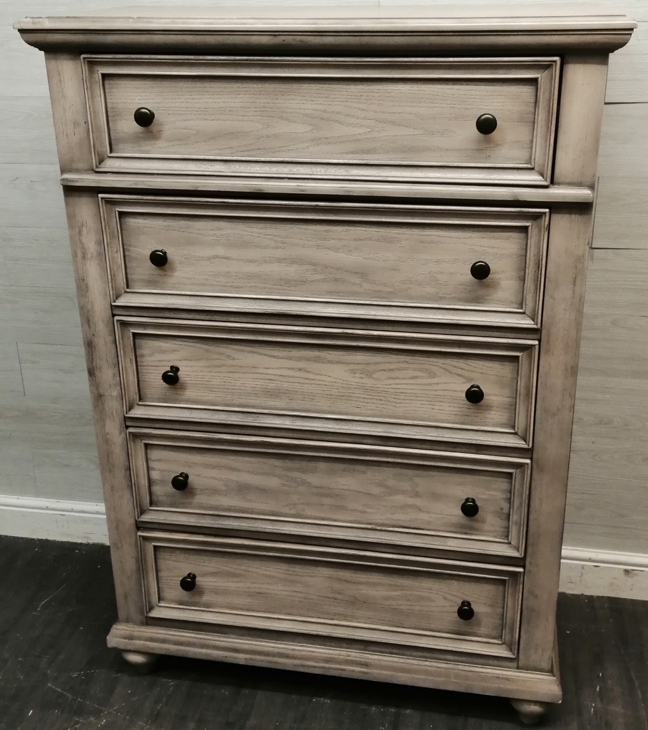 STUNNING LARGE GREY WASH STYLE CHEST DRAWERS