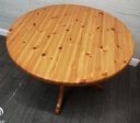 ROUND SOLID PINE QUALITY DINING TABLE