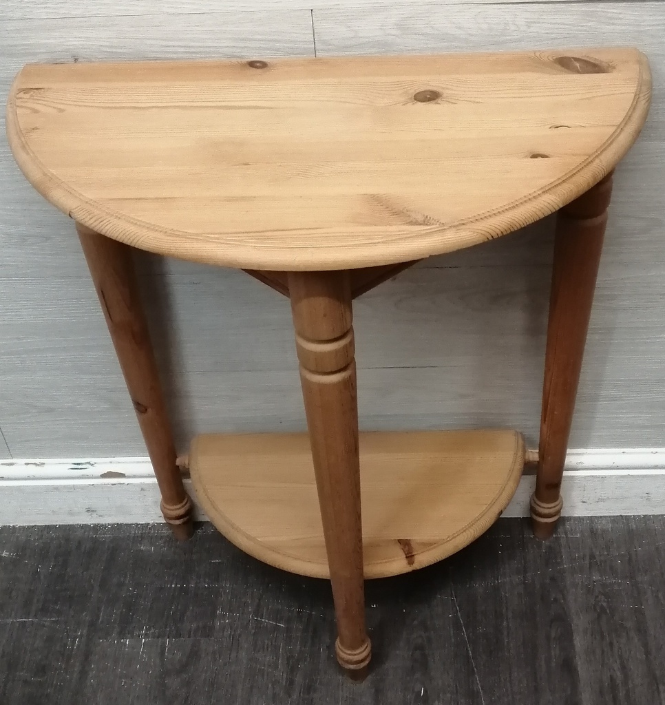 HALF MOON PINE CONSOLE TABLE