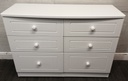 WHITE SIX DRAWER MERCHANT STYLE CHEST