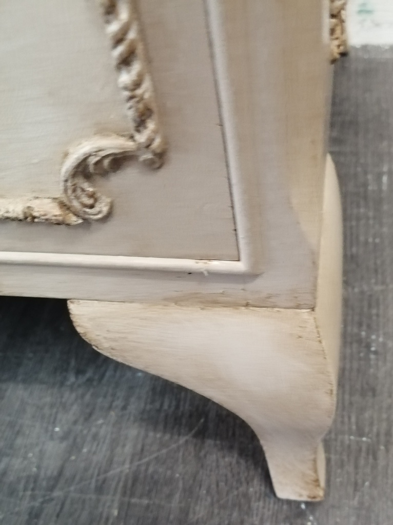 Marie Antoinette Style Painted Five Drawer Chest