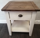Rustic reclaimed wood side table