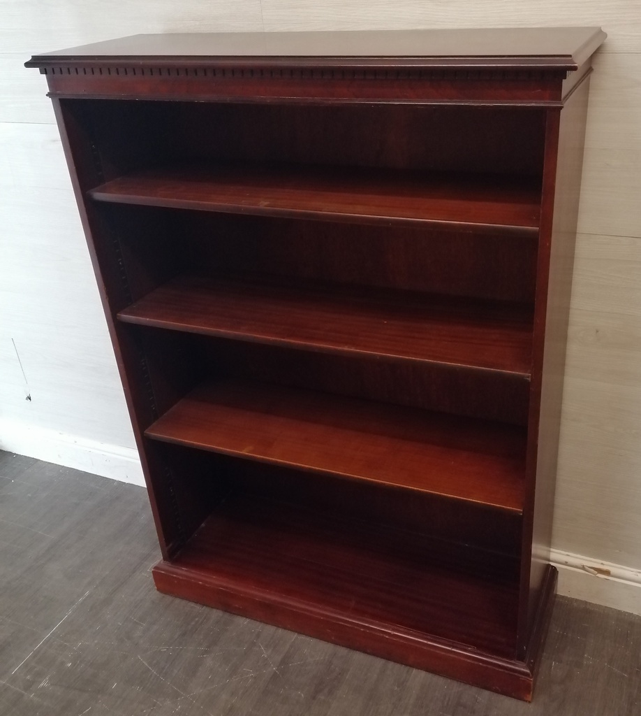 MAHOGANY REPRO DARK WOOD BOOKCASE