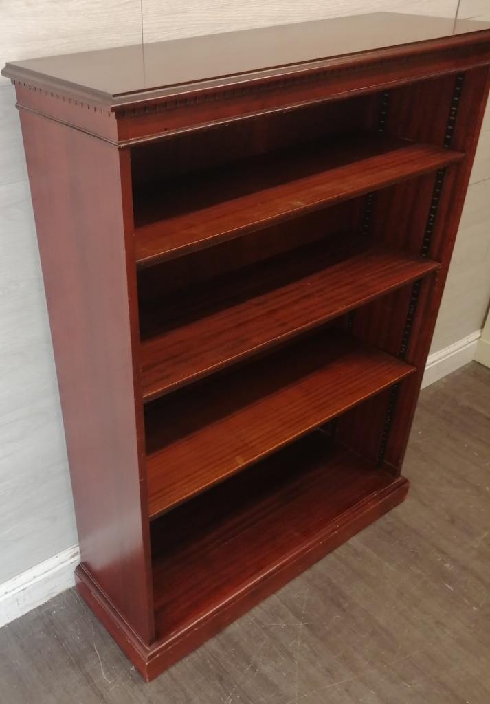 MAHOGANY REPRO DARK WOOD BOOKCASE
