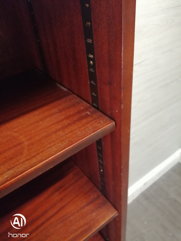 MAHOGANY REPRO DARK WOOD BOOKCASE