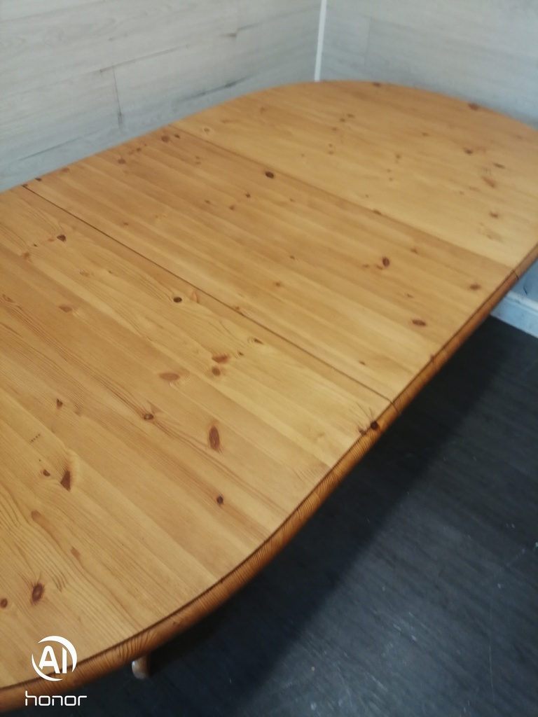 Oval Pine Extending Dining Table