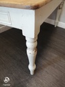Pine Dining Table With painted White Shabby Chic Legs
