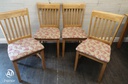 Rubber wood table and four chairs