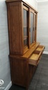 Sliding door oak glazed display unit