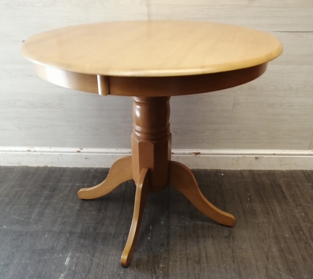 ROUND RUBBER WOOD DINING TABLE