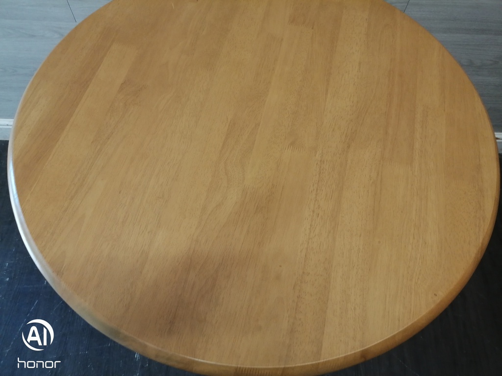 ROUND RUBBER WOOD DINING TABLE