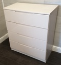 lovely modern white/ cream gloss chest