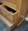 Oak style double wardrobe with drawers