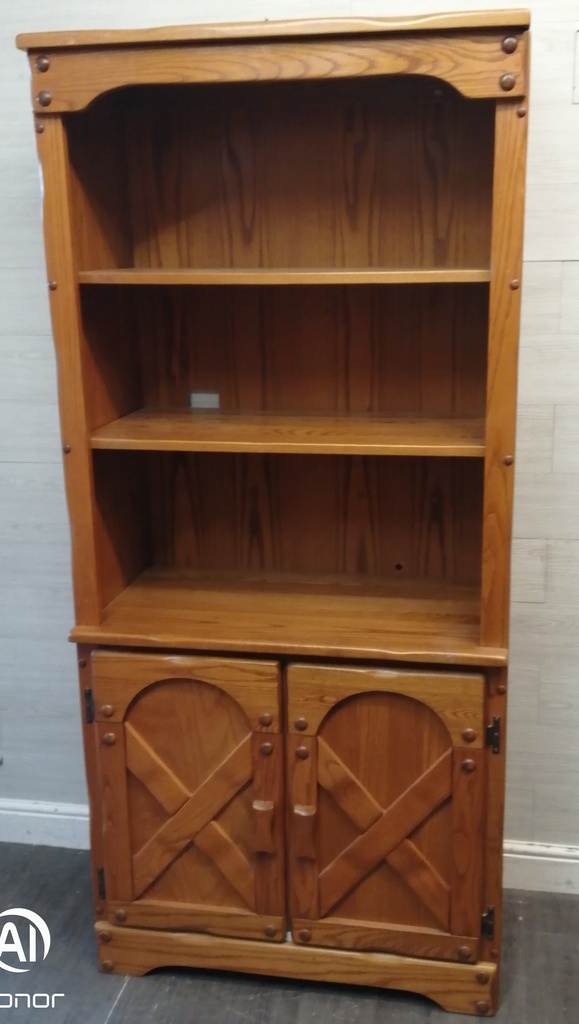 Pine Cupboard Base Bookcase