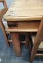 QUALITY SOLID PINE NEAT TABLE AND 4 CHAIRS