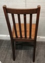 SET OF 4 OAK CHAIRS WITH LEATHER SEATS