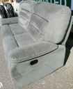 GREY TONED LARGE  TWO SEATER RECLINER SOFA