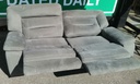 GREY TONED LARGE  TWO SEATER RECLINER SOFA