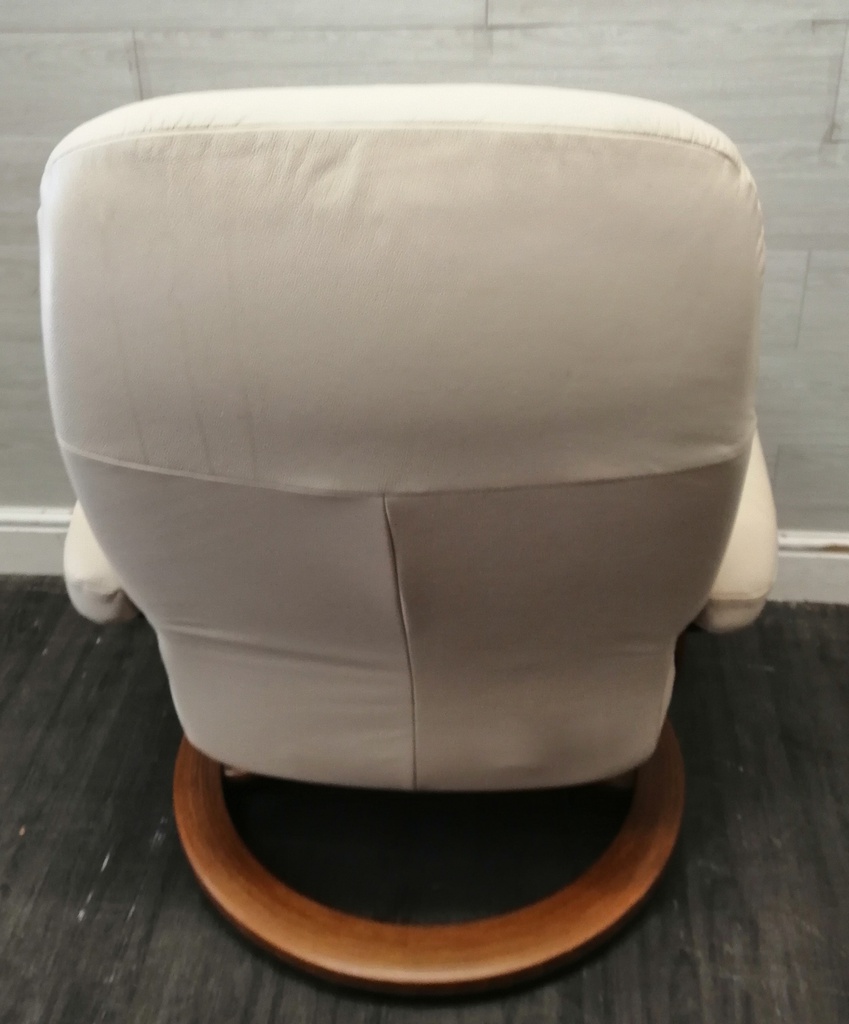 STRESSLESS Leather Recliner Chair with Footstool