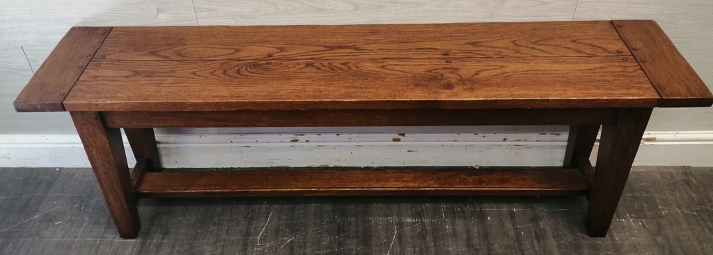 SOLID DARK WOOD  DINING BENCH