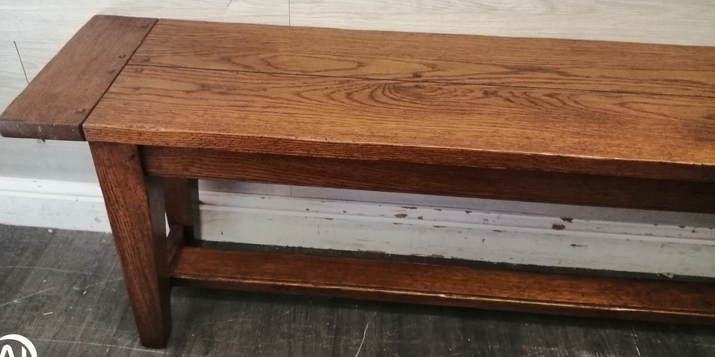 SOLID DARK WOOD  DINING BENCH