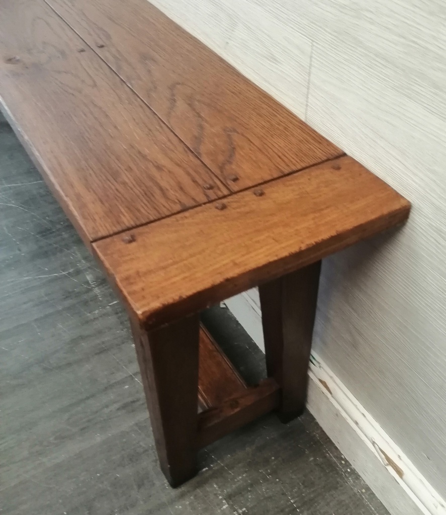 SOLID DARK WOOD  DINING BENCH