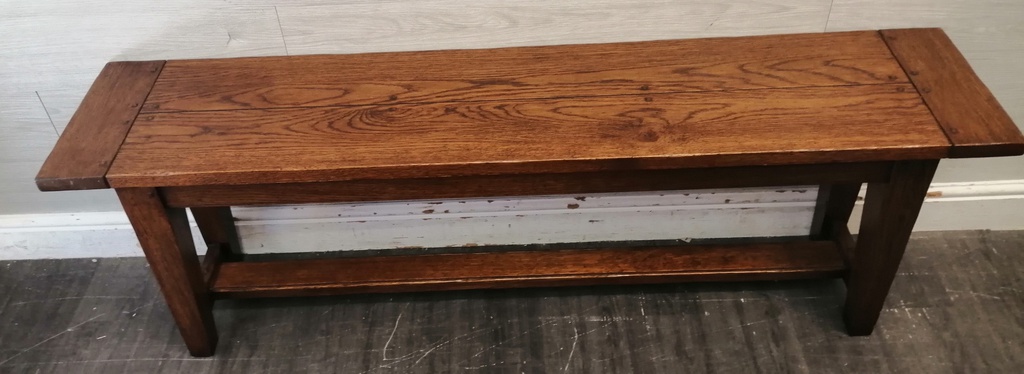 SOLID DARK WOOD  DINING BENCH