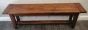 SOLID DARK WOOD  DINING BENCH