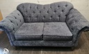 Grey Button Back Chesterfield Style Sofa