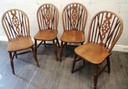 4 x Wheel Back Dining Chairs