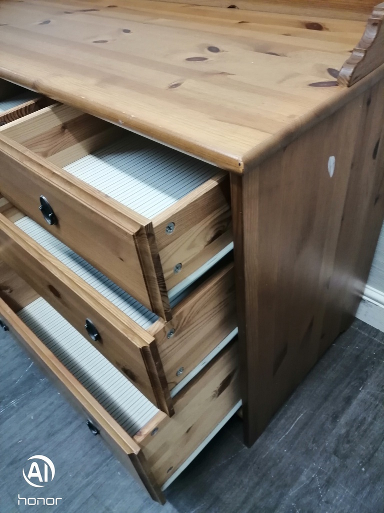 IKEA ‘LEKSVIK’ Pine Seven Drawer Chest