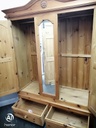 Quality triple size solid pine wardrobe with mirror &amp; drawers