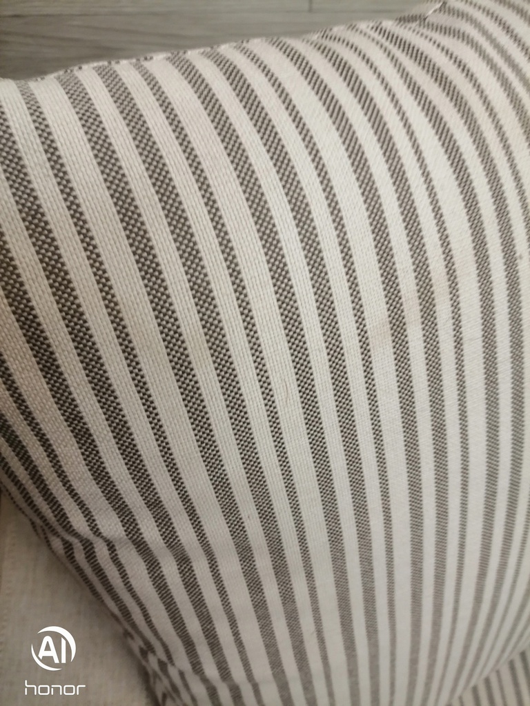 Beige &amp; Brown Toned Three Seater Pillow Back Sofa
