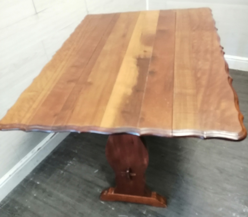 NARROW VINTAGE DROP LEAF DINING TABLE