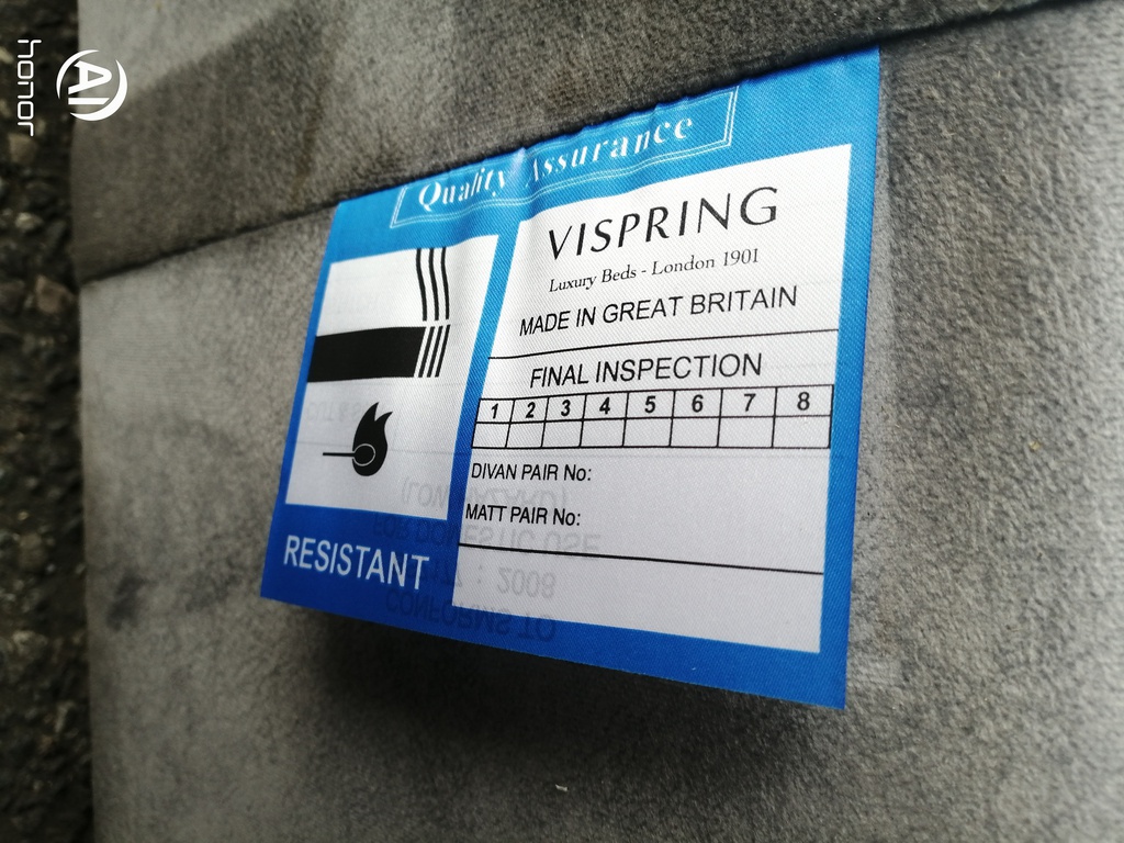 MODERN GREY 4FT6" VI-SPRING SPRUNG TOP DIVAN BASE
