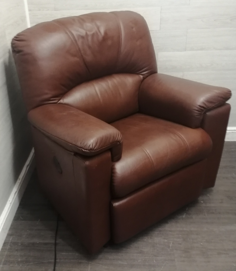 BARGAIN Brown Leather G PLAN Electric Recliner Armchair