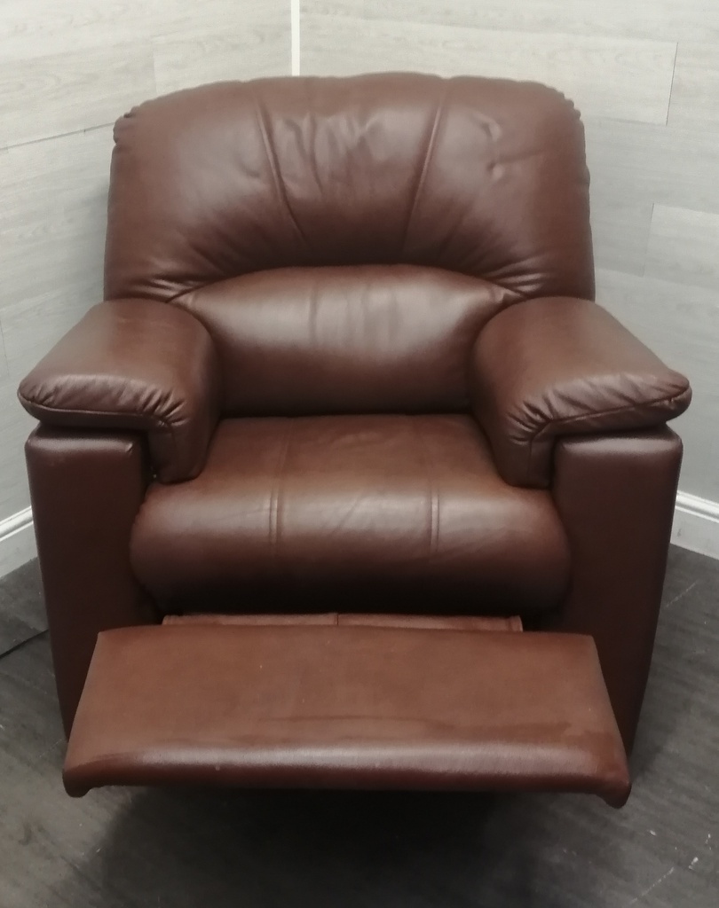 BARGAIN Brown Leather G PLAN Electric Recliner Armchair