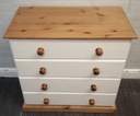 QUALITY SHAKER STYLE CREAM CHEST OF FOUR DRAWERS