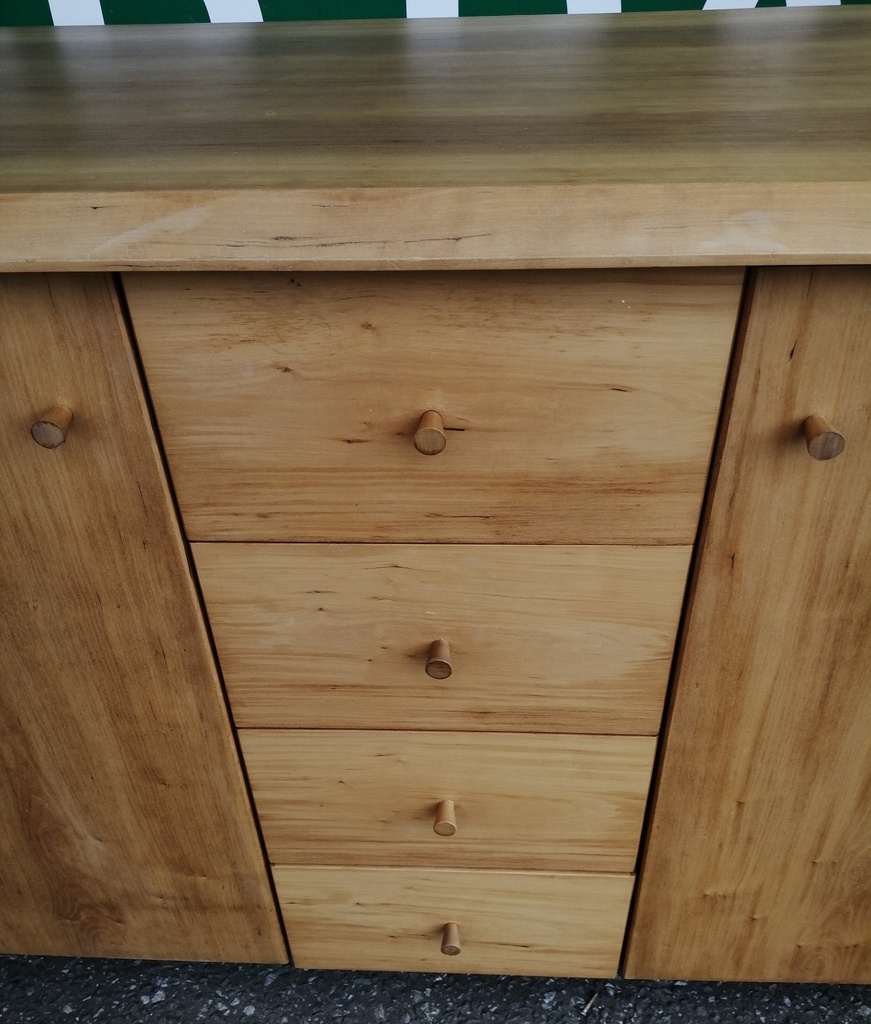 Quality Cherry Wood Sideboard With Drawers From Heals